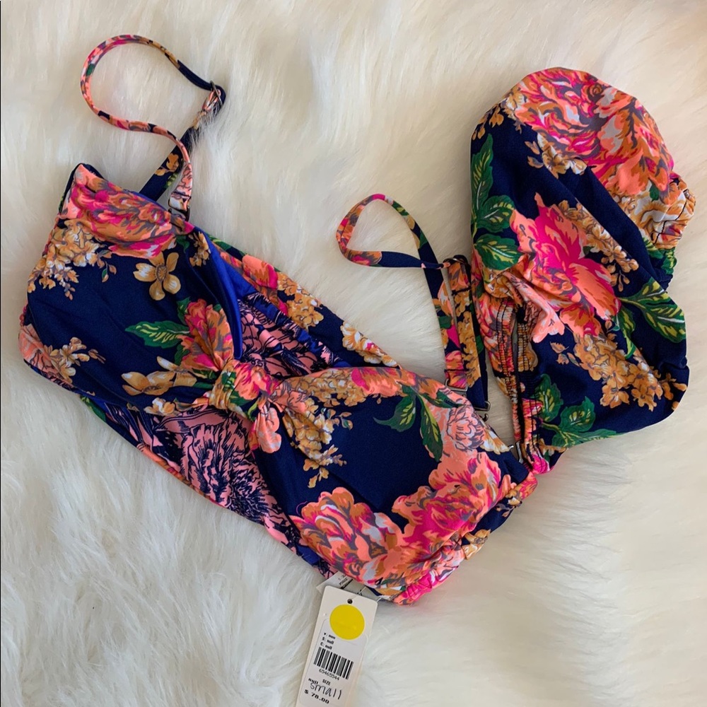 LAST CALL Anthropologie maaji floral reversible sweetheart bikini top & bottoms - Picture 10 of 15